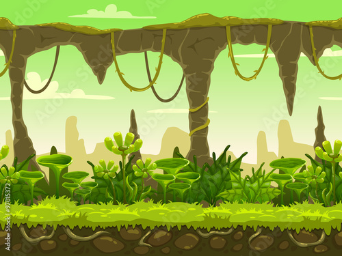 Seamless fantasy landscape