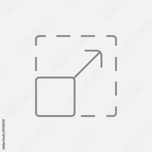 Scalability line icon.