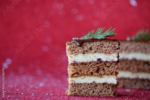 christmas  traditional  cake photo