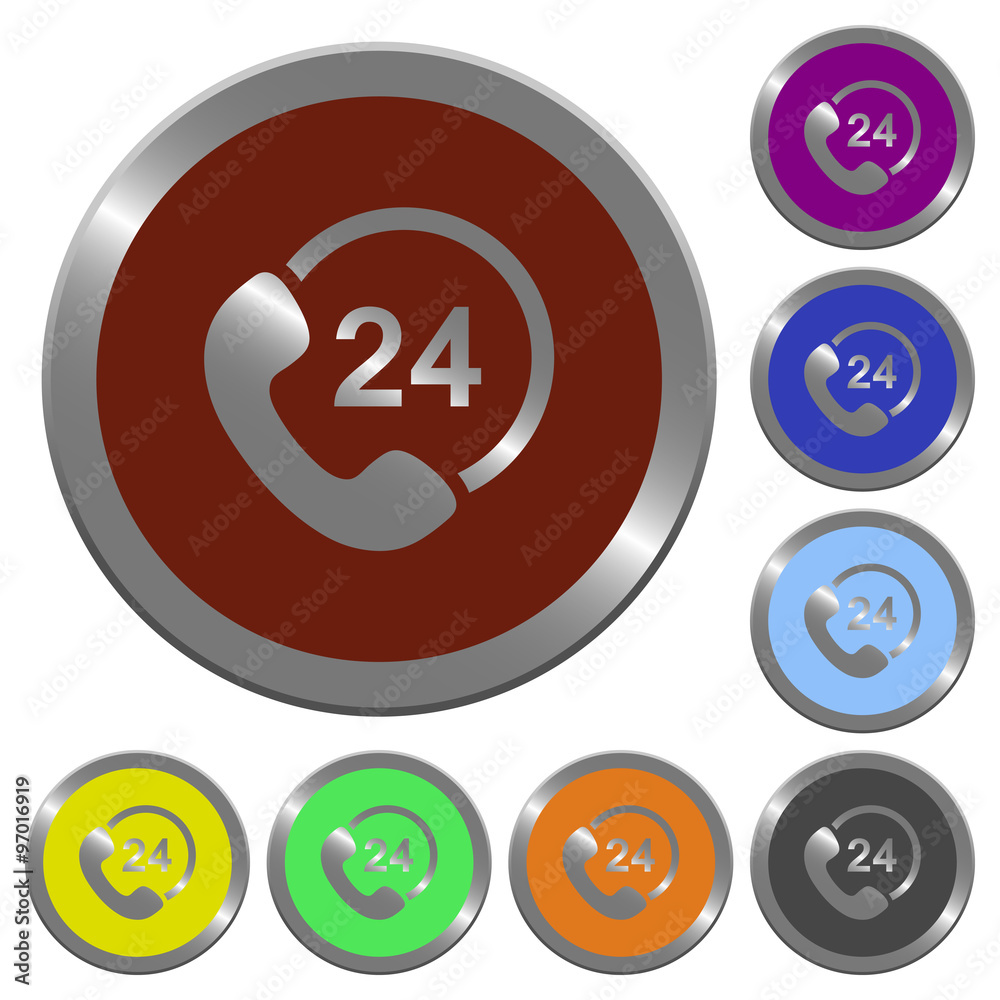 Color 24 hour service buttons Color 24 hour service buttons