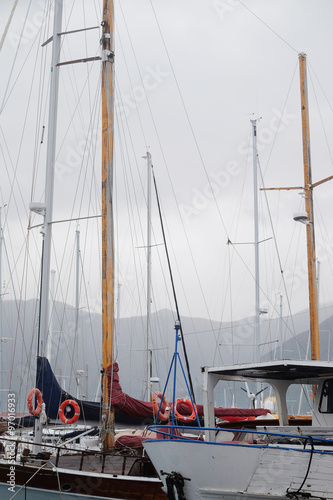 The image of sailor's masts