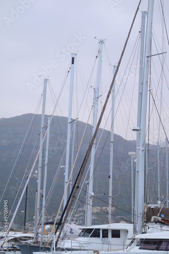 The image of sailor's masts