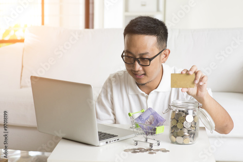 asian male online shopping