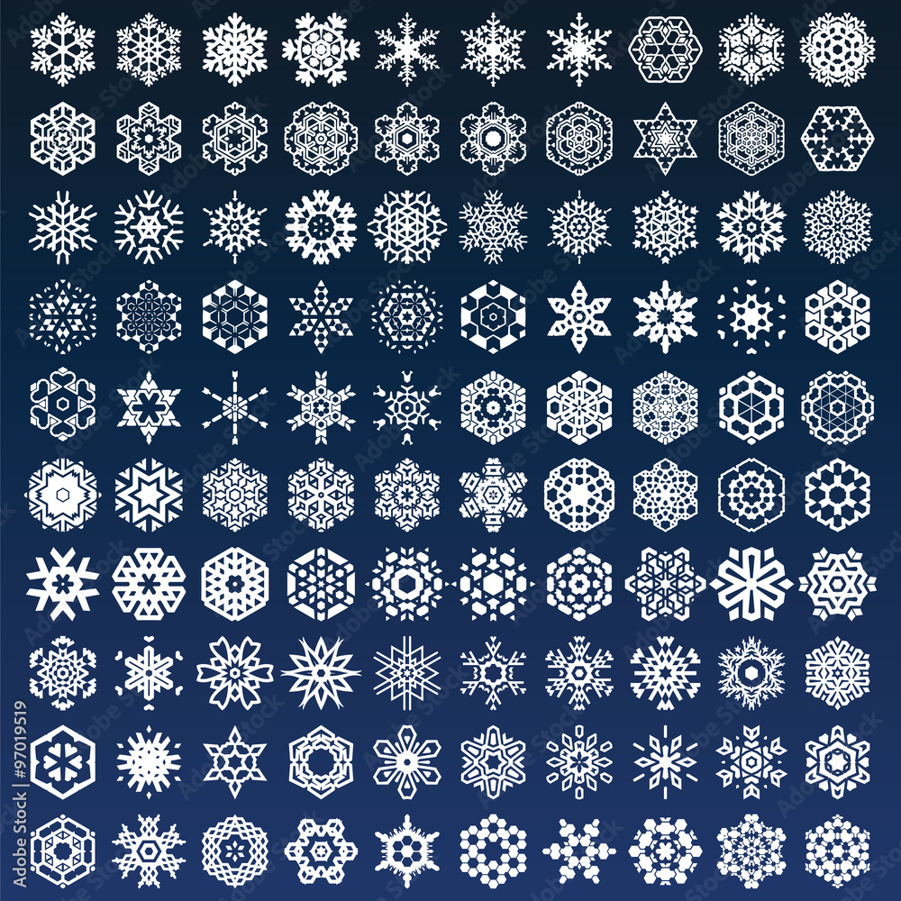 Snowflake Vector Shapes for winter and Christmas Snowflake Vector Shapes for winter and Christmas