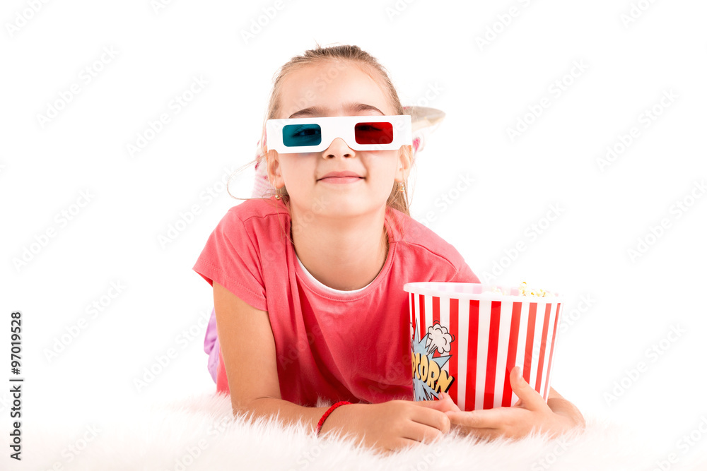 Obraz premium Girl in the movies
