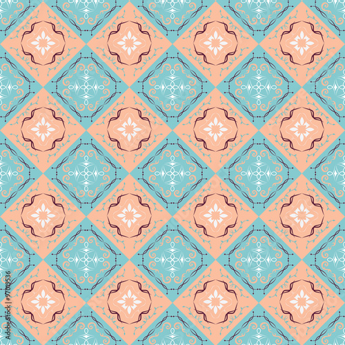 Seamless pattern with abstract elements