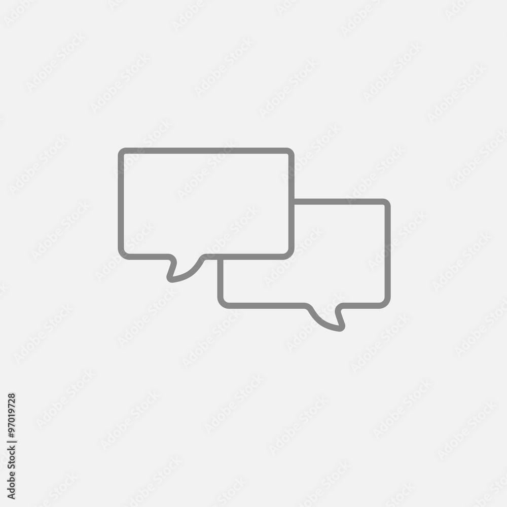Speech squares line icon. Speech squares line icon.
