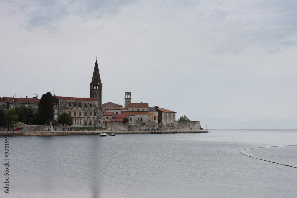 View of coastal town of Porec in Croatia