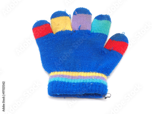 baby gloves on white background