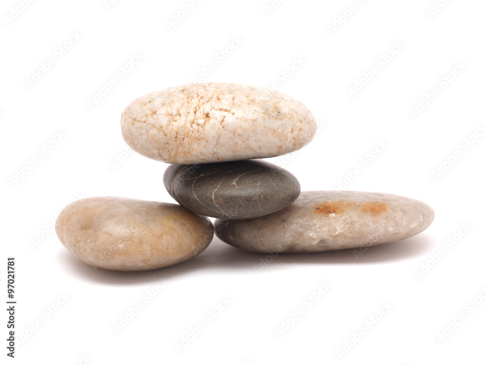 pebble on a white background pebble on a white background
