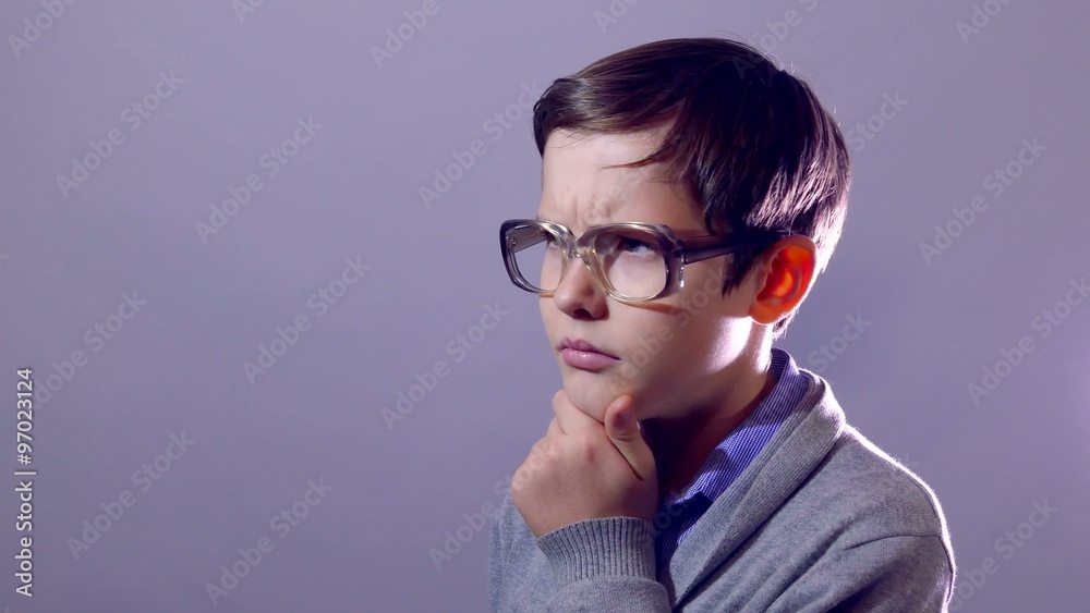 boy teenager nerd portrait think problem schoolboy glasses boy teenager nerd portrait think problem schoolboy glasses