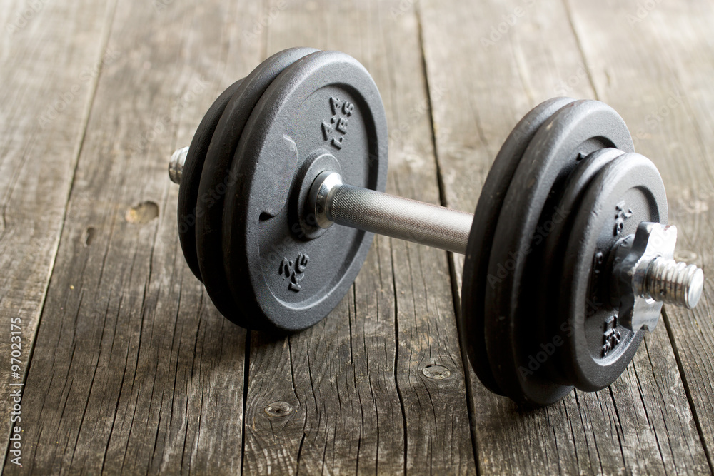 Naklejka premium iron dumbbell