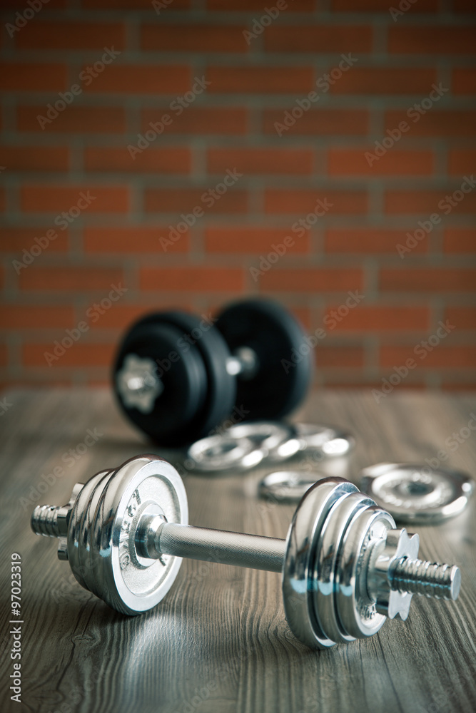 Naklejka premium the iron dumbbell