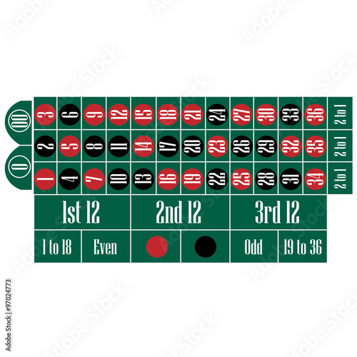 American roulette table