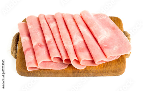 squared slice of lean pork ham