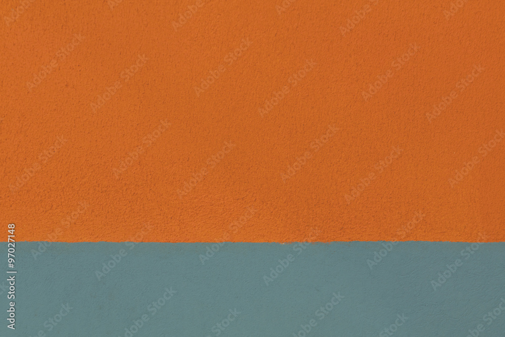 Fototapeta premium Orange and blue wall.