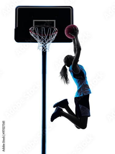 woman basketball player silhouette © snaptitude