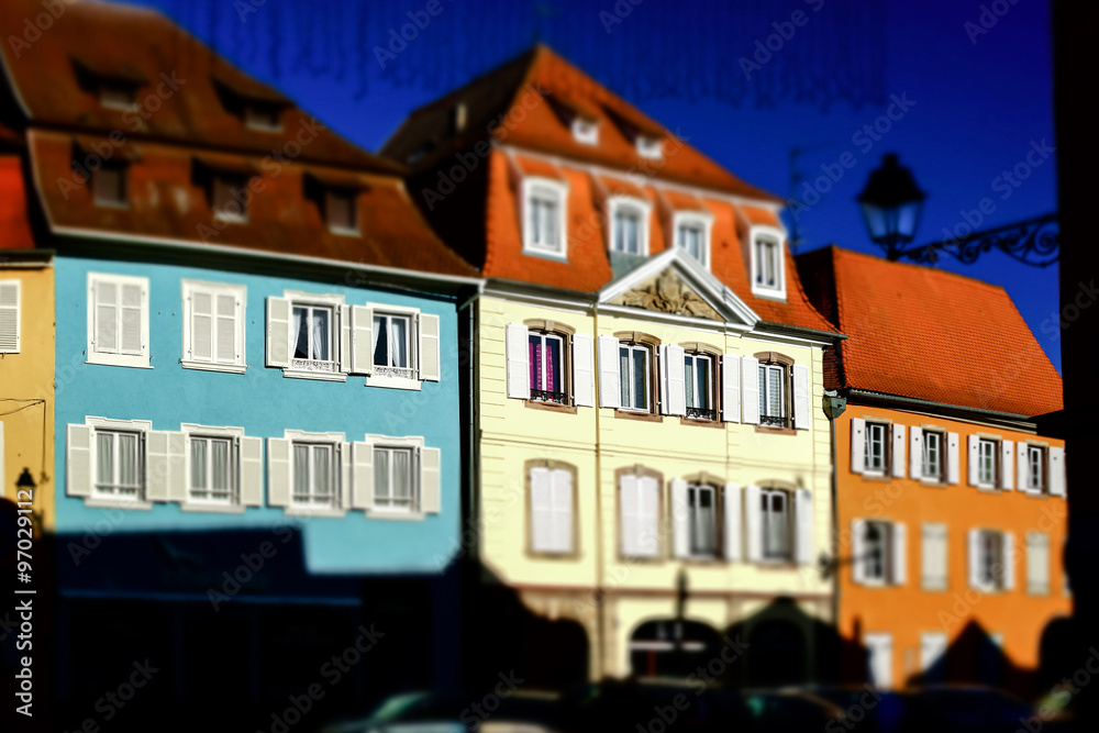 Fototapeta premium Selestat old city street view