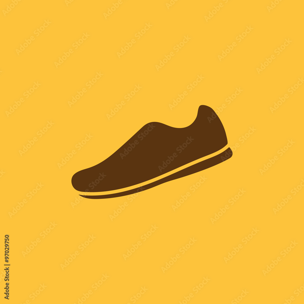 The sneaker icon. Shoes symbol. Flat The sneaker icon. Shoes symbol. Flat