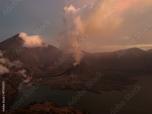 The Rinjani Volcano Eruption