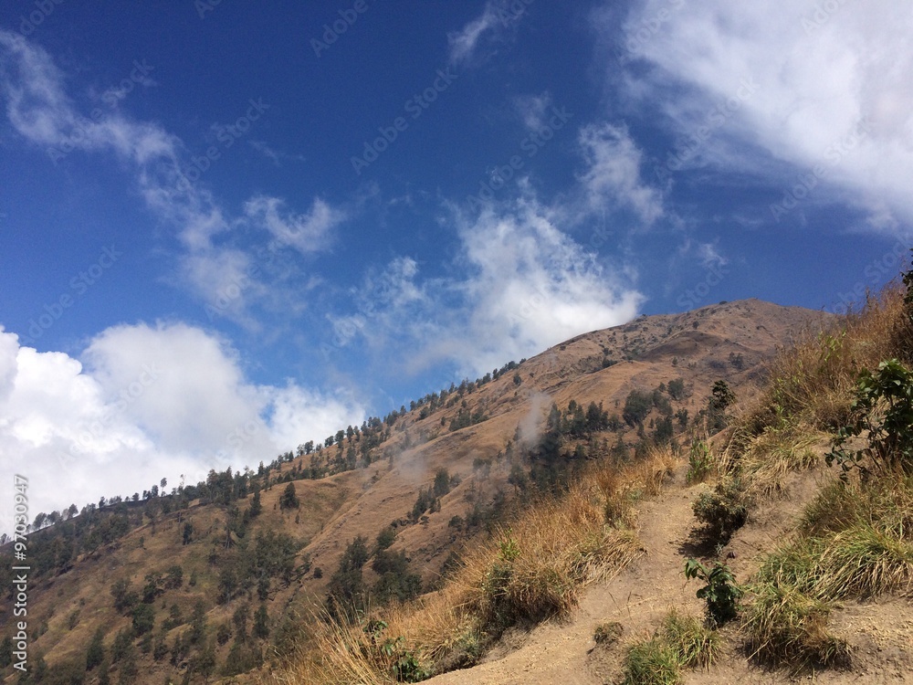 Beautiful Hills of Rinjani Mountain