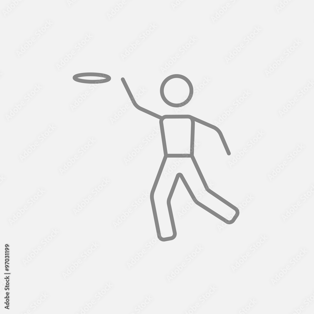 Frisbee line icon. Frisbee line icon.