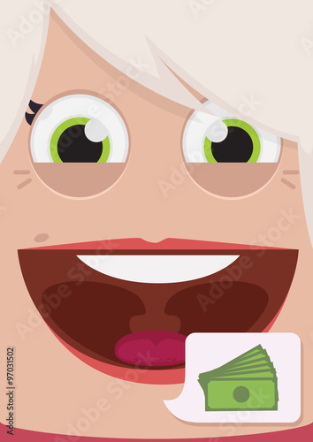 Woman face vector illustration