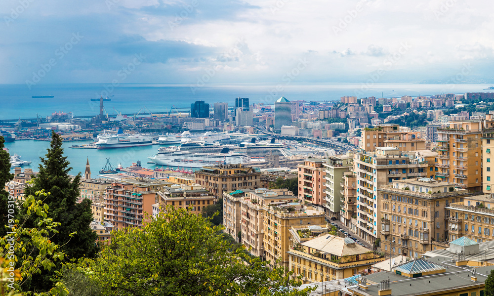 Obraz premium Port of Genoa in Italy