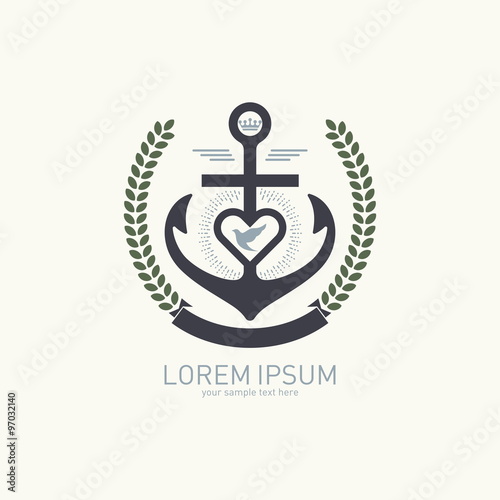 Church logo. Anchor, heart and cross