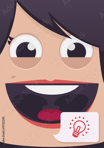 Woman face vector illustration