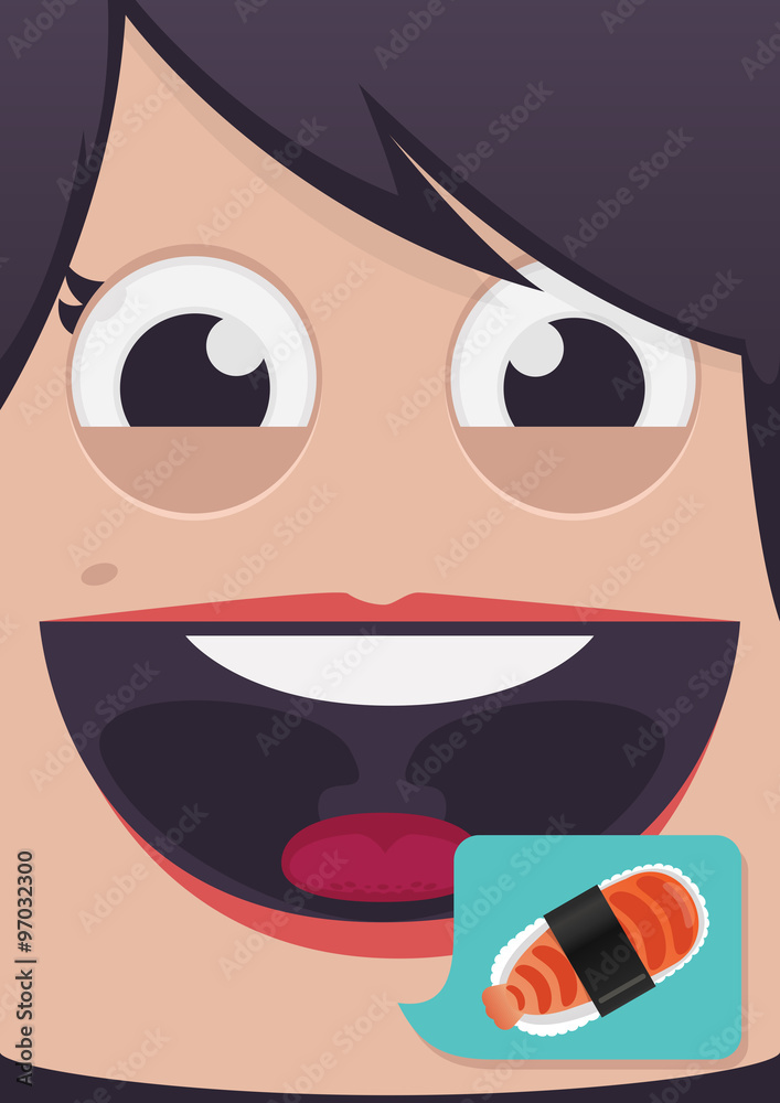 Woman face vector illustration