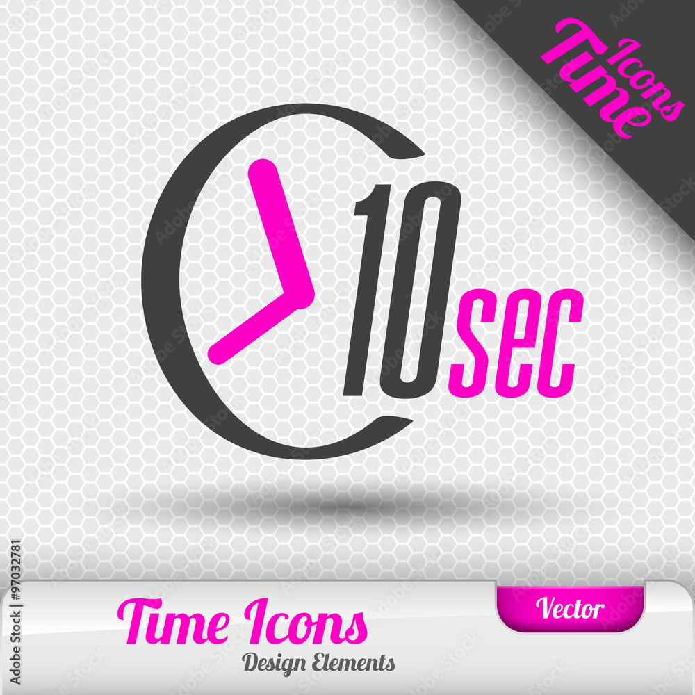 Time Icon 10 Seconds Symbol Vector Design Elements Time Icon 10 Seconds Symbol Vector Design Elements