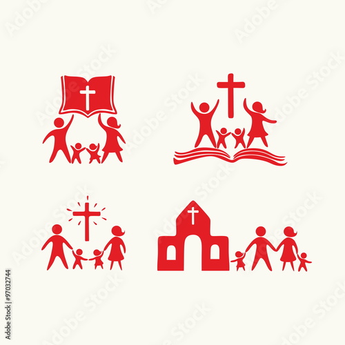 Christian family. Worship God. Religious rites.