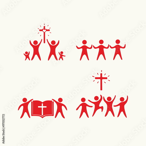 Christian family. Worship God. Religious rites.