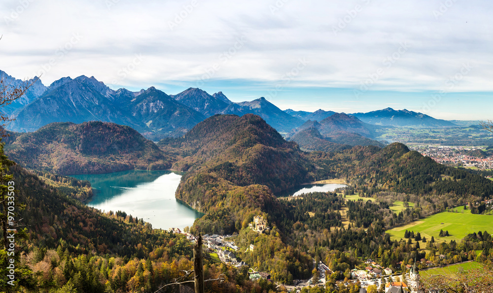 Alps and lakes in Germany
