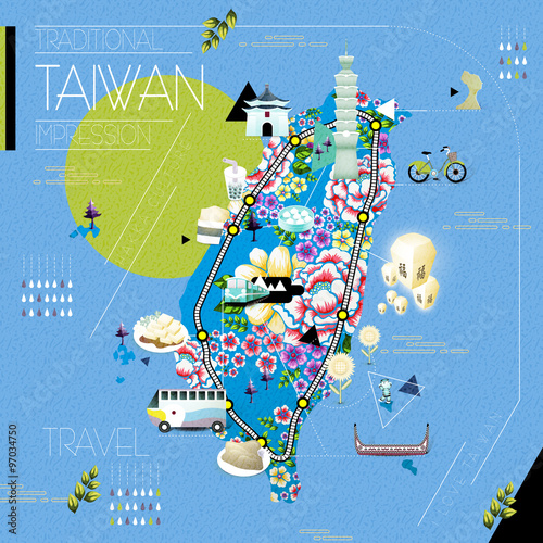 Taiwan attractions map