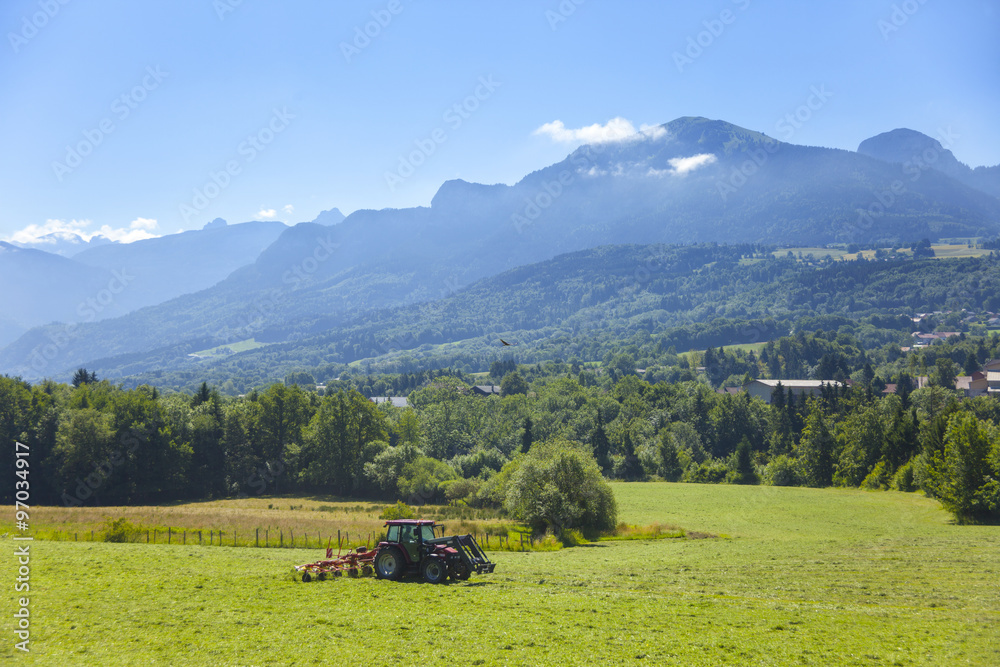 Landscape view from French Alps, region Haute Savoy