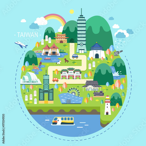 Taiwan travel concept