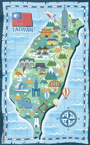 Taiwan travel map