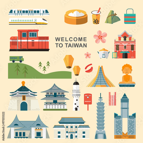 Taiwan travel concept collections photo