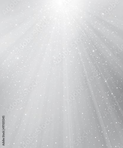 Vector gray background with lights and stars.