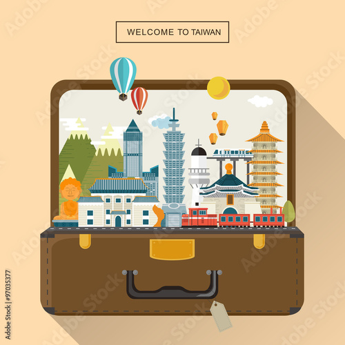 lovely Taiwan travel poster
