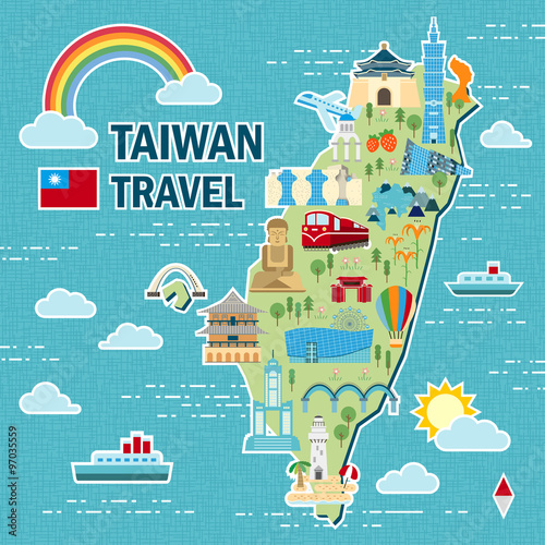 lovely Taiwan travel map
