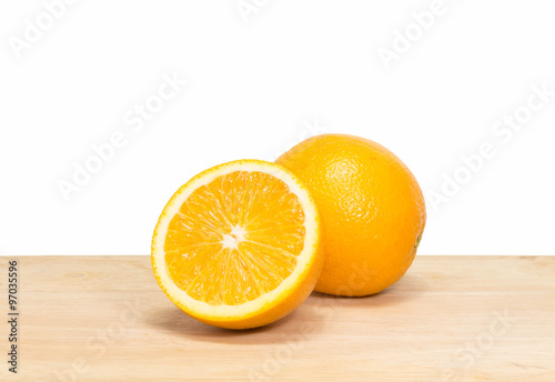 orange fruit on wooden background