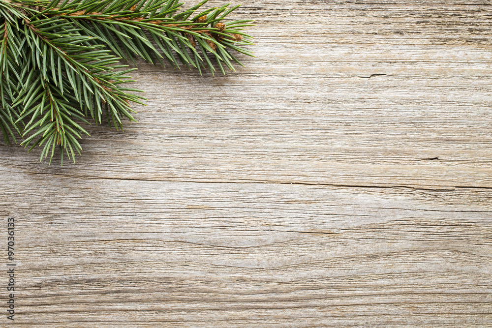 Wood texture with ornament and firtree. Wood texture with ornament and firtree.
