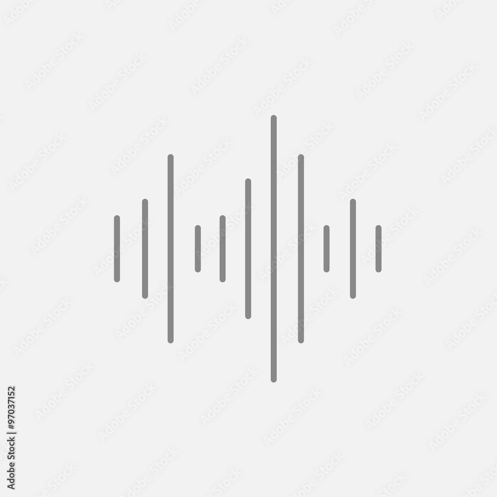 Equalizer line icon. Equalizer line icon.