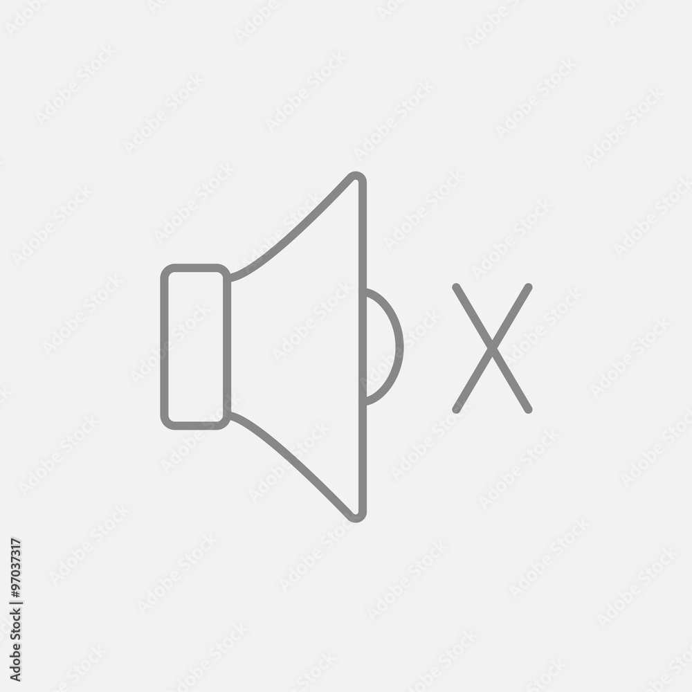 Mute speaker line icon. Mute speaker line icon.
