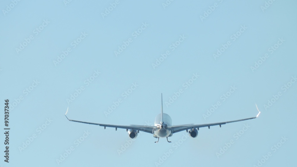 Airplane taking off from Phuket Airport Airplane taking off from Phuket Airport