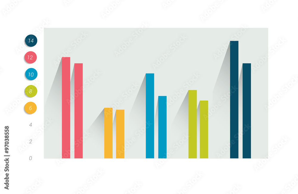 Colummn chart, graph. Simply color editable. Infographics elements. Colummn chart, graph. Simply color editable. Infographics elements.