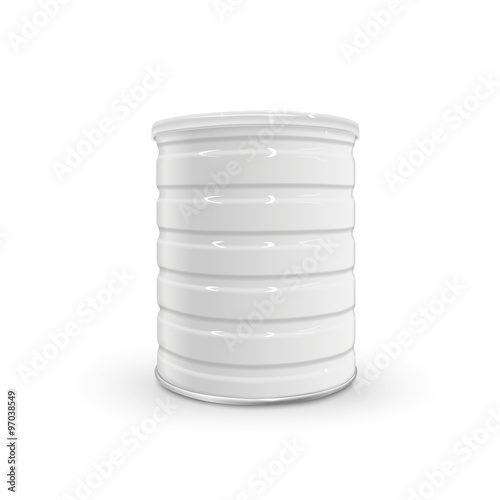 blank metal can